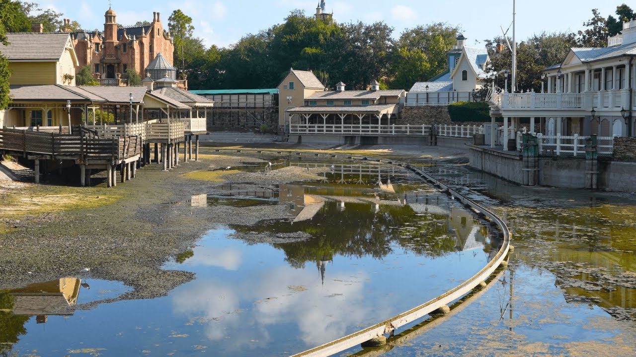 Rivers of America Drained, Pirates of the Caribbean & Park Tour - Magic Kingdom | 4K 60FPS