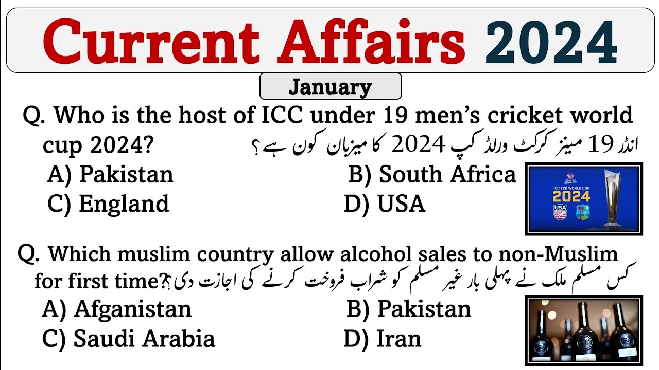 Important Current Affairs of Complete (January) 2024 | #ppsc #asf #sst #iba #nts #fpsc