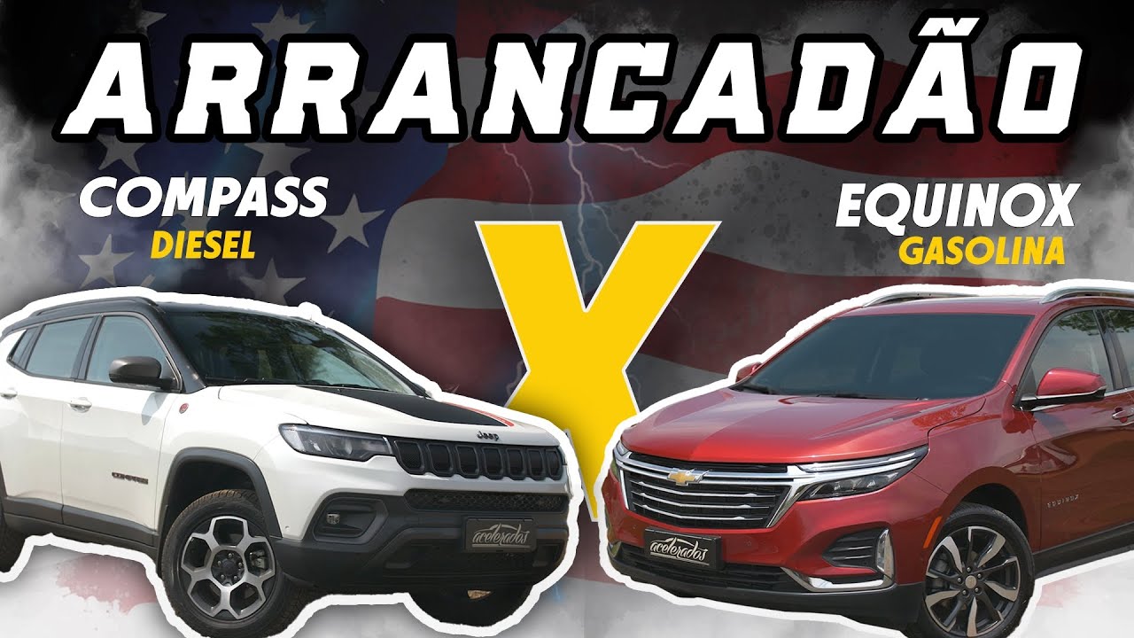 DIESEL OU GASOLINA: Jeep Compass x Chevrolet Equinox! Qual SUV é mais rápido no Arrancadão?