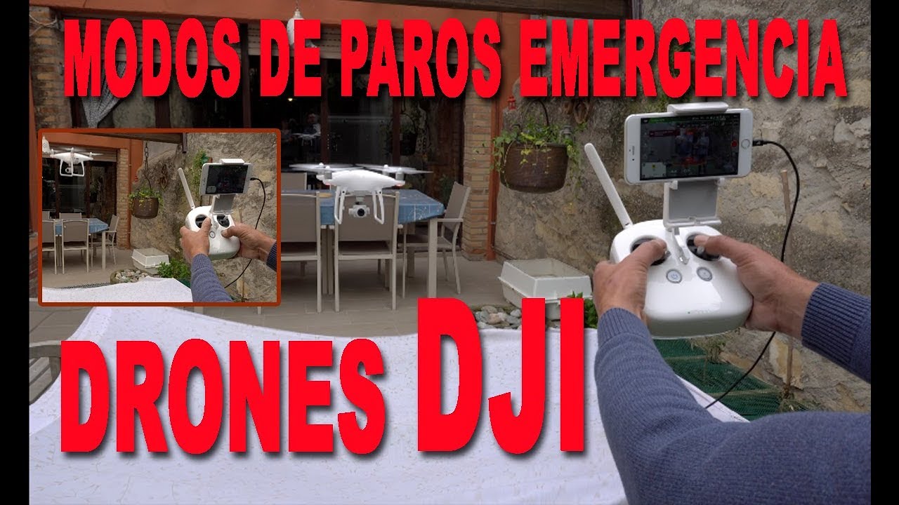 Modos de paro emergencia de dji phantom 4 pro, pruebas en vuelo.