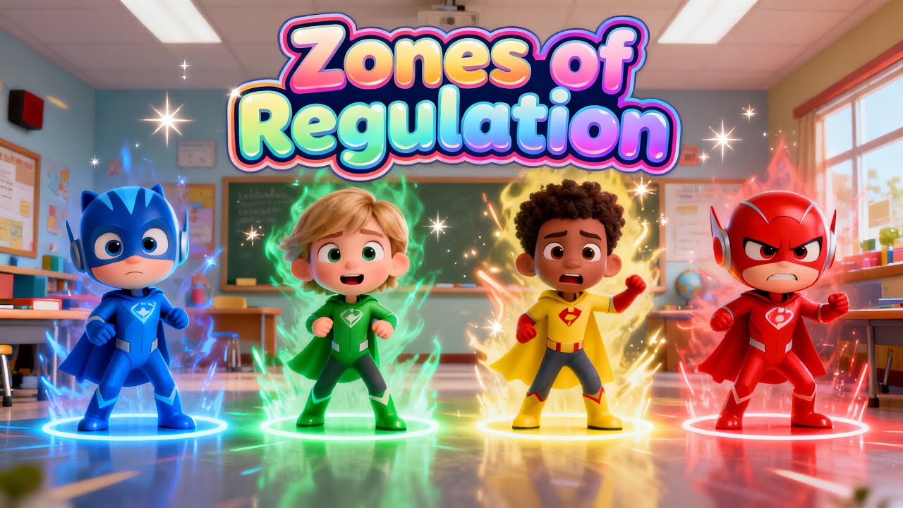 Zones of Regulation Song Kids Can’t Stop Singing 🎵💥 Blue, Green, Yellow, RED!Kids Learn Self-Control
