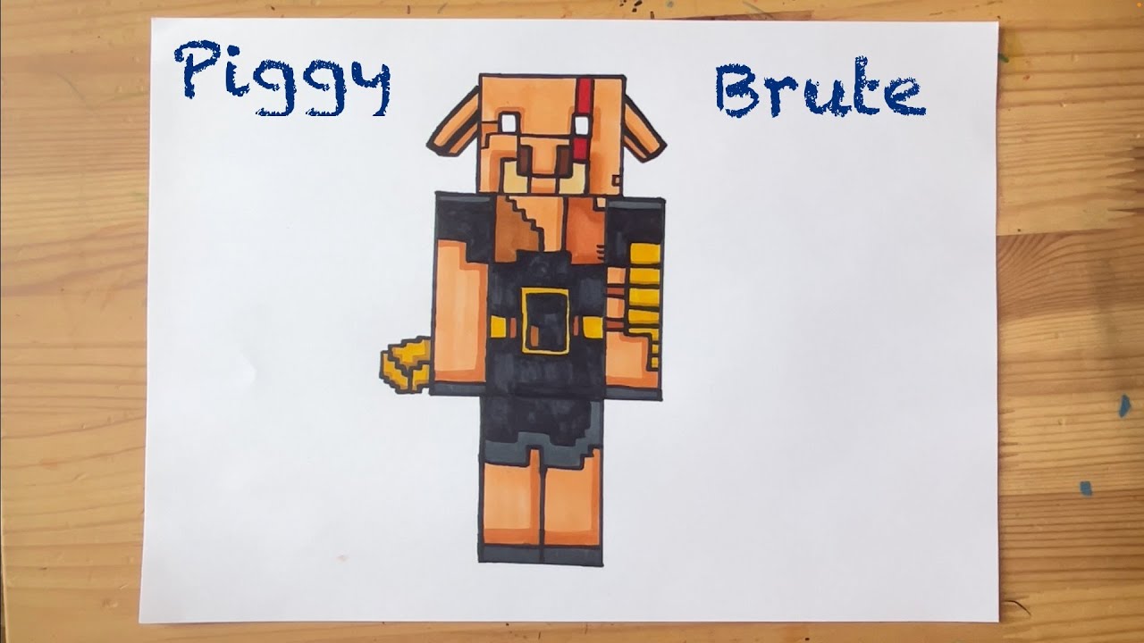 Drawing with Juni #188: How to draw a Piglin Brute | Minecraft