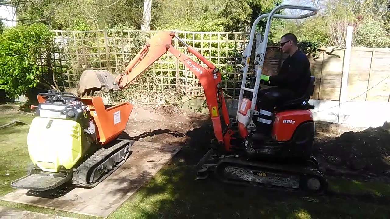 Kubota U10-3. Yanmar minidömper.