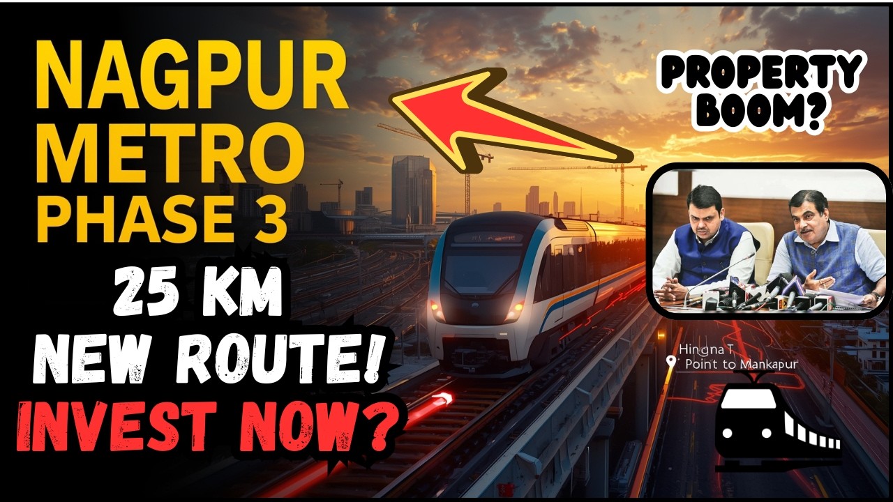 Nagpur Metro Phase 3 BIG Update! 25 KM New Route | 139 KM Mega Network | Property Boom?