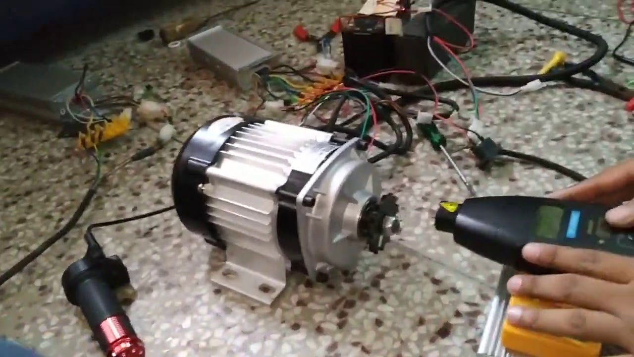 48v 750w bldc motor live rpm test