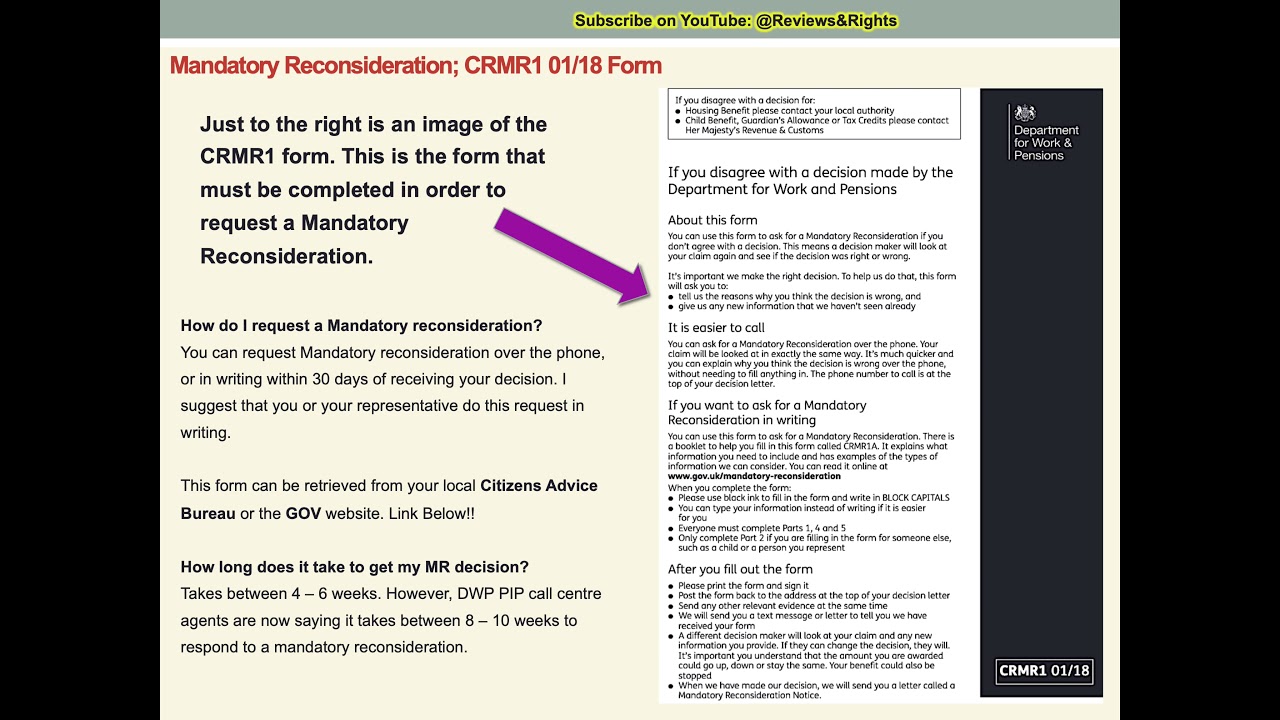 DWP Personal Independence Payment Overview. Claim, MR & Appeal