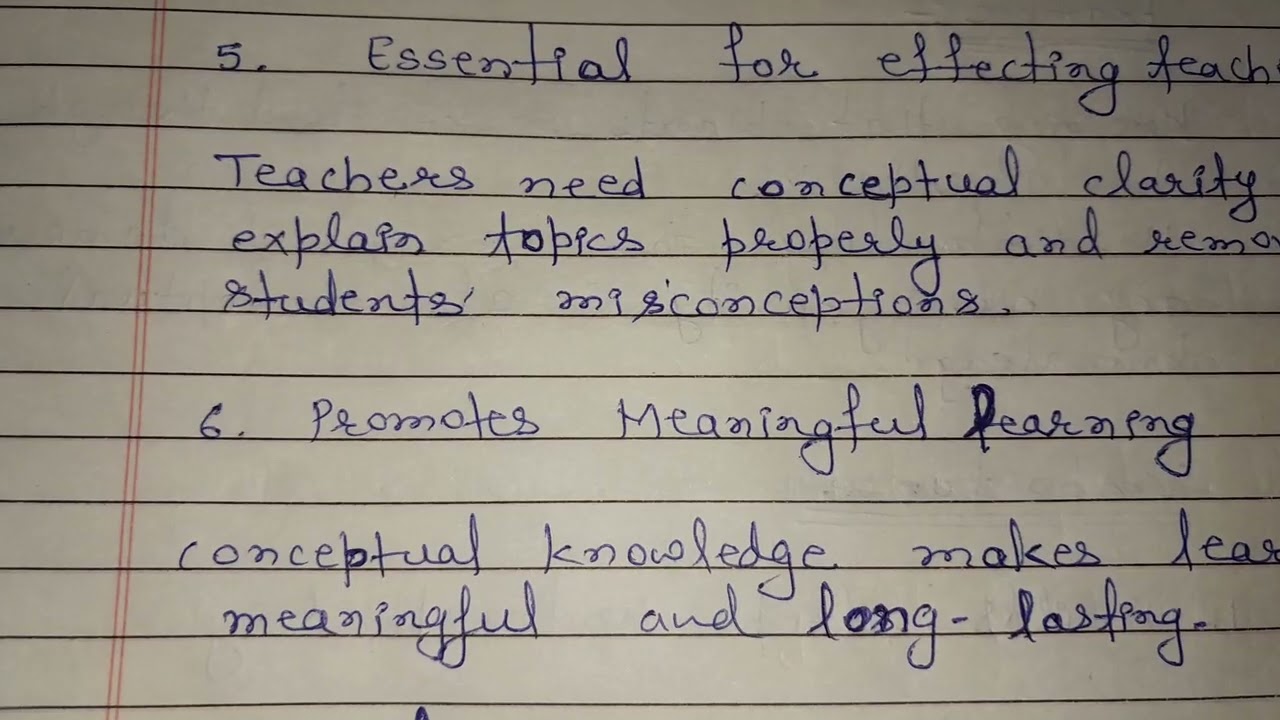 #Conceptual knowledge and #Metacognitive knowledge 