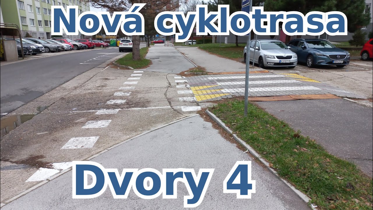 Nová vedľajšia cyklotrasa cez petržalské Dvory 4 (Bratislava), 17.12.2023