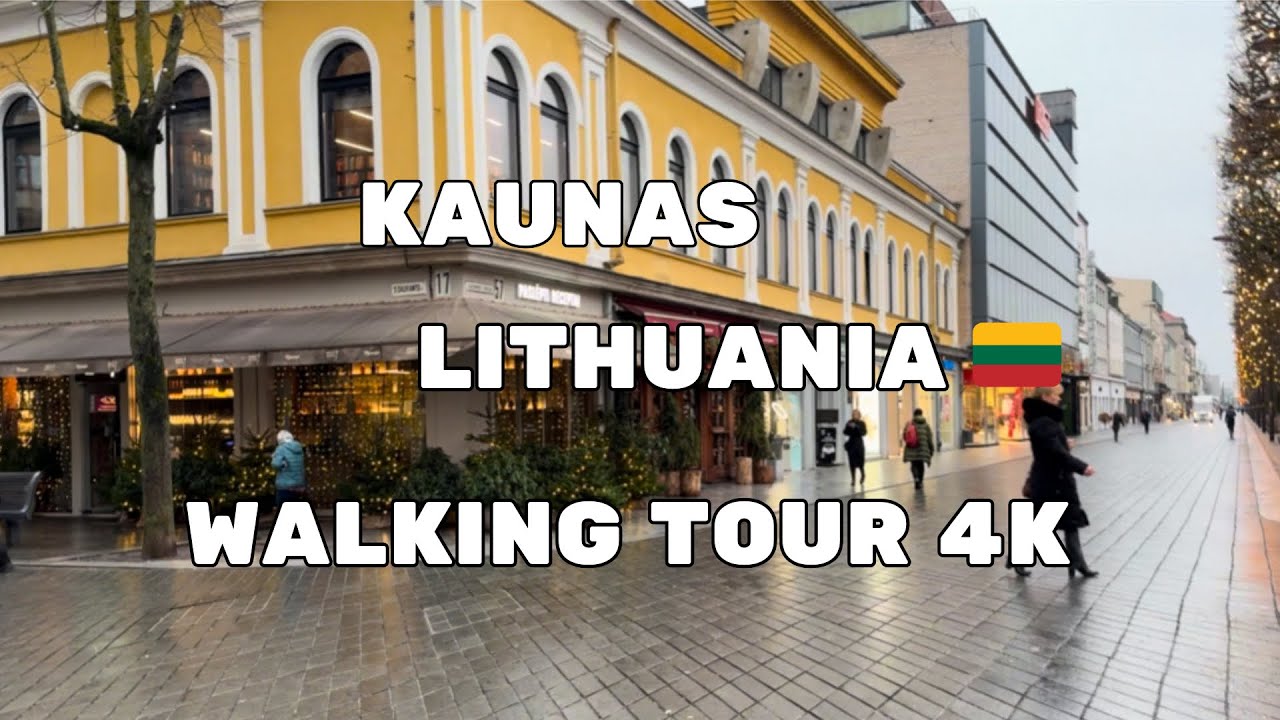 KAUNAS, LITHUANIA | WALKING TOUR 4K 🇱🇹