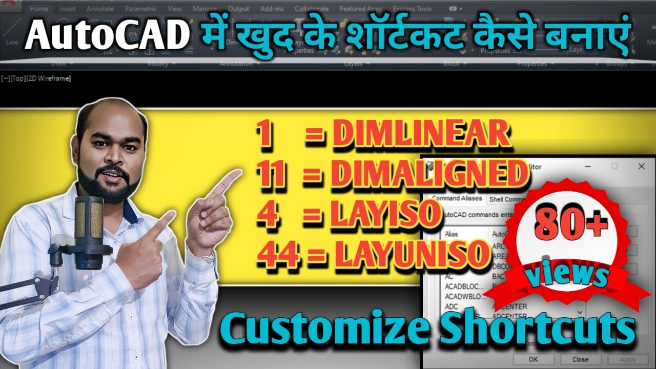 How to Create Custom Shortcuts in AutoCAD | Autocad custom shortcuts