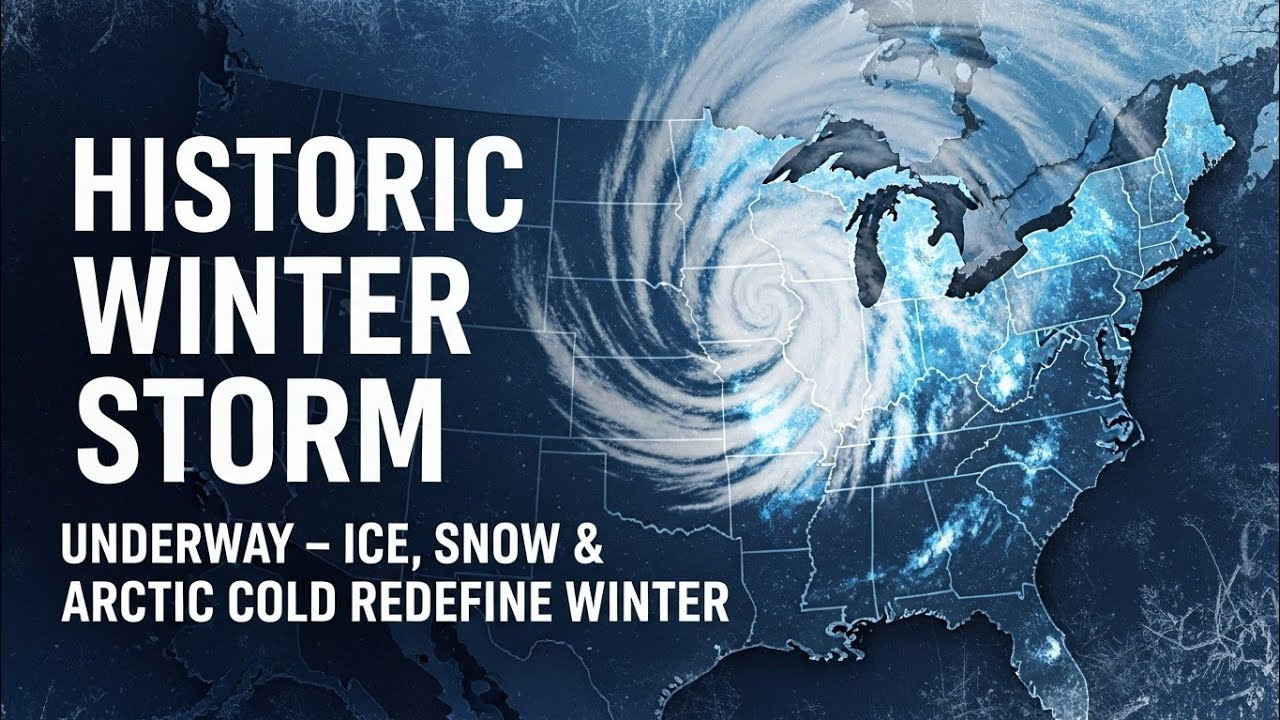 Historic Winter Storm Underway — Ice, Snow & Arctic Cold Redefine Winter#WinterAlert #ExtremeWeather