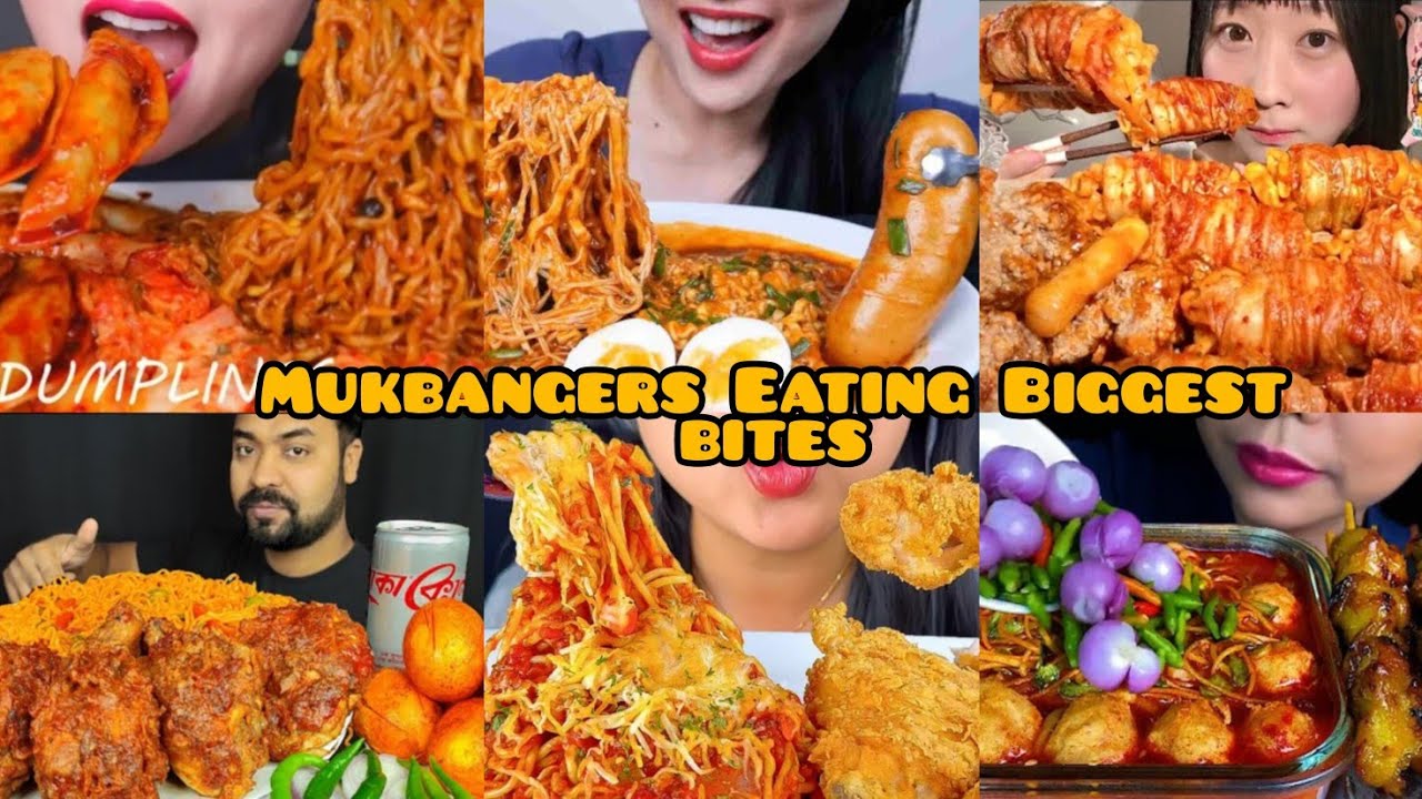 Mukbangers Eating Spicy Noodles/Chicken Food Compilation ! Asmr Mukbang !!