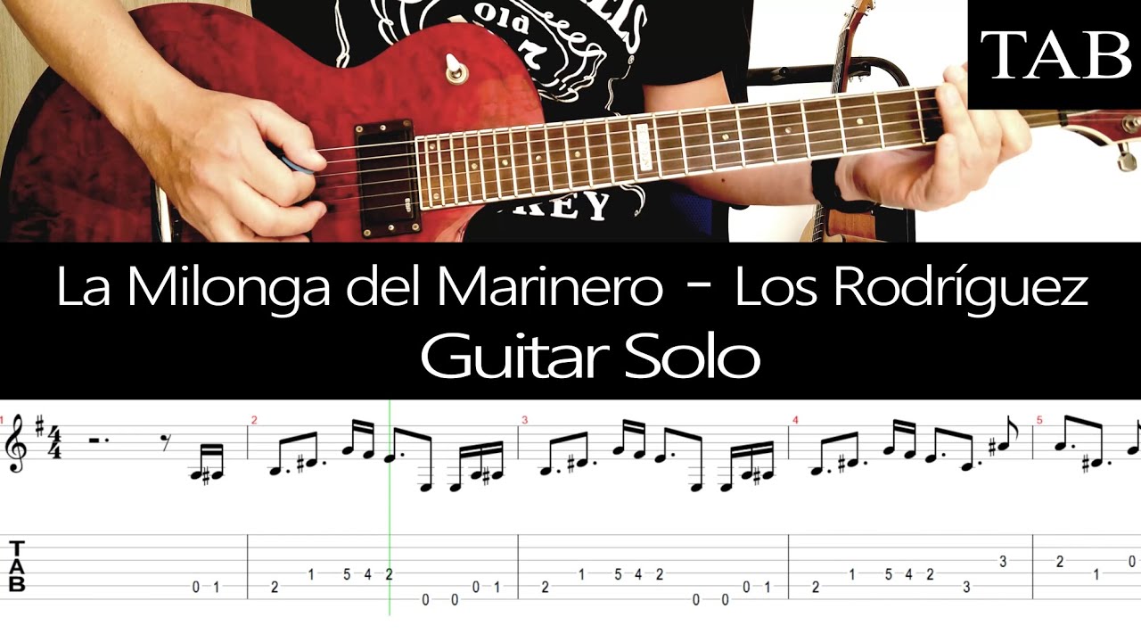 LA MILONGA DEL MARINERO Y EL CAPITÁN - Los Rodríguez (Ariel Rot): SOLO cover guitarra + TAB