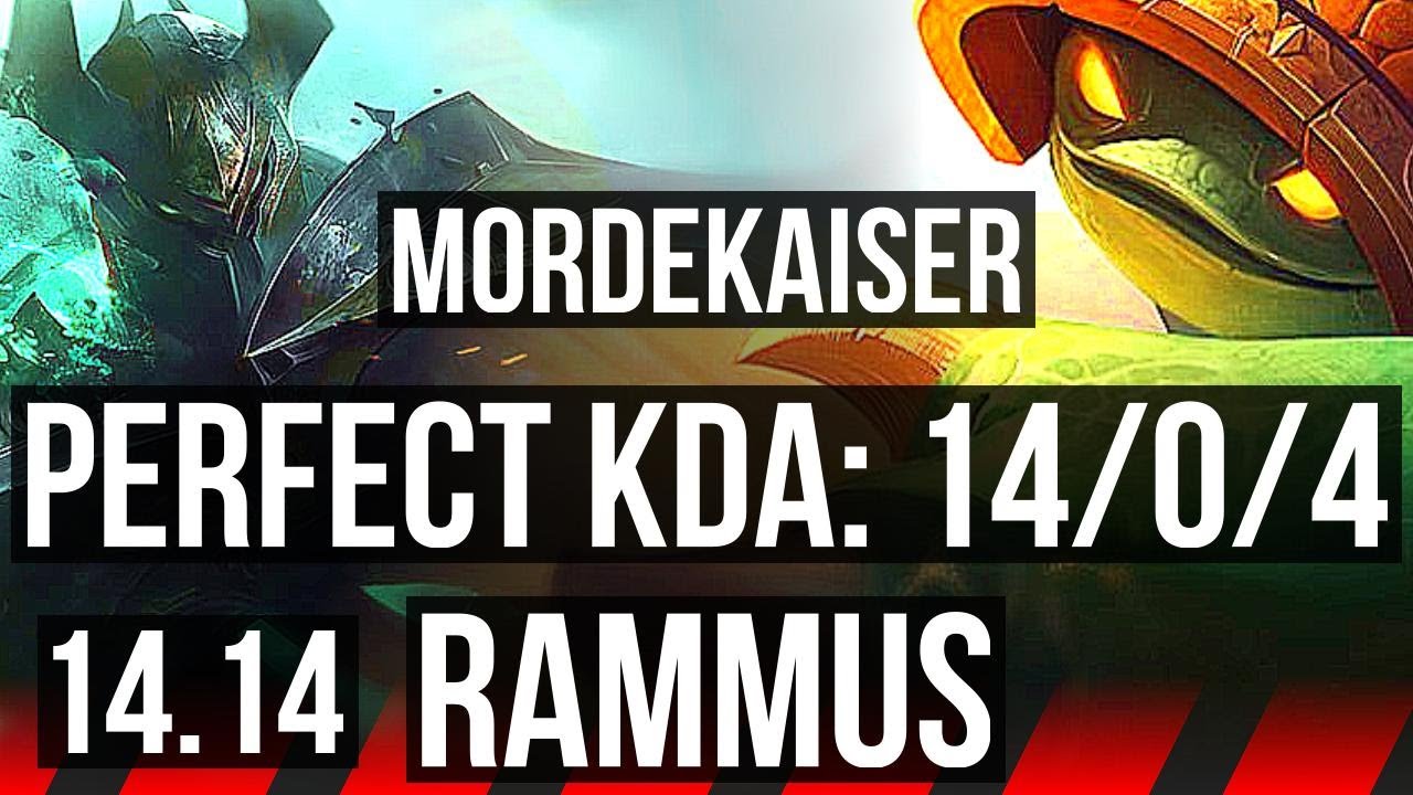 MORDEKAISER vs RAMMUS (TOP) | 14/0/4, Legendary, 6 solo kills | EUW Diamond | 14.14