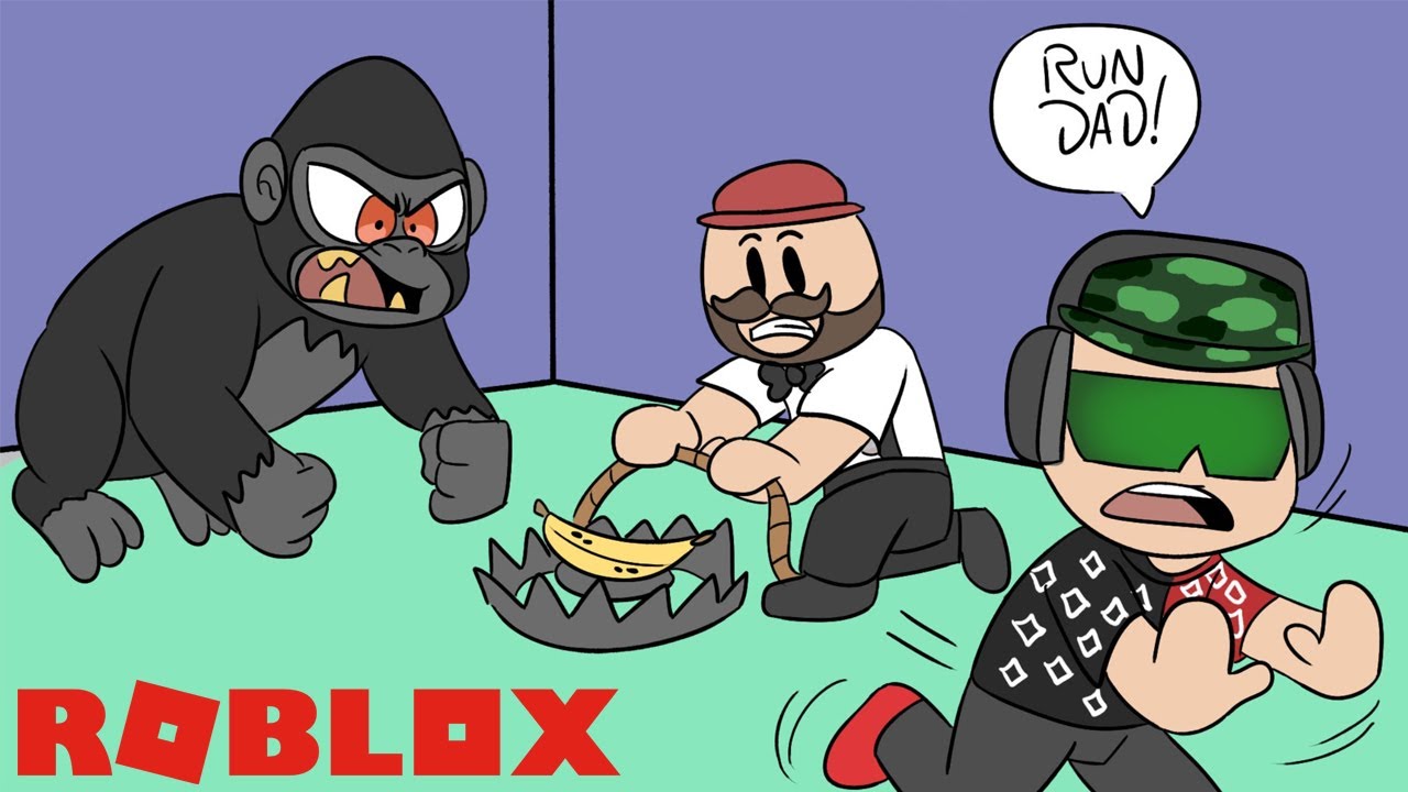 RUN HIDE ESCAPE FROM RAGED GORILLA in ROBLOX