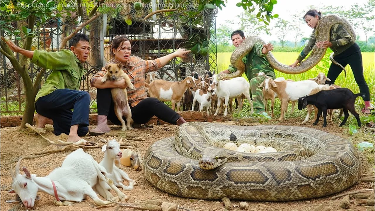 72 Hours of Hunting Giant Pythons Invading Farms — Capturing and Releasing Them Back into the Wild 🐍