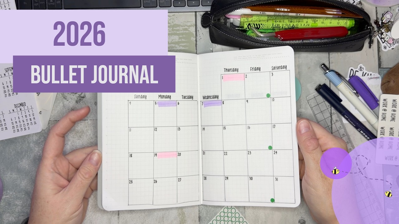 Set up for my B6 Stalogy Bullet Journal | Work Planner