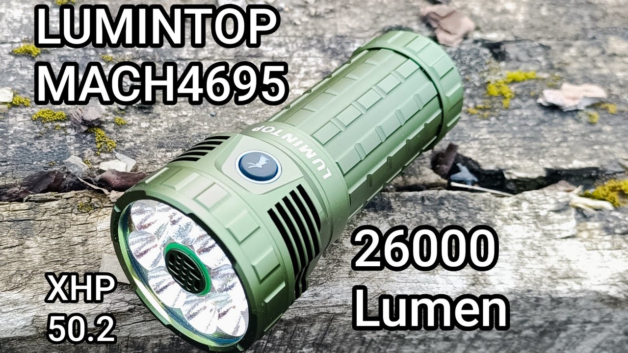 Lumintop Mach 4695 Led Taschenlampe mit Lüfter 26000 Lumen XHP50.2 Review Test  by Banggood