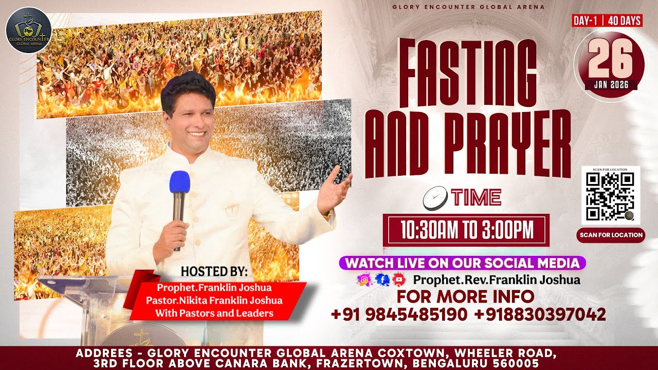LIVE | DAY-1 | 40 DAYS FASTING AND PRAYER WITH PROPHET FRANKLIN JOSHUA & TEAM