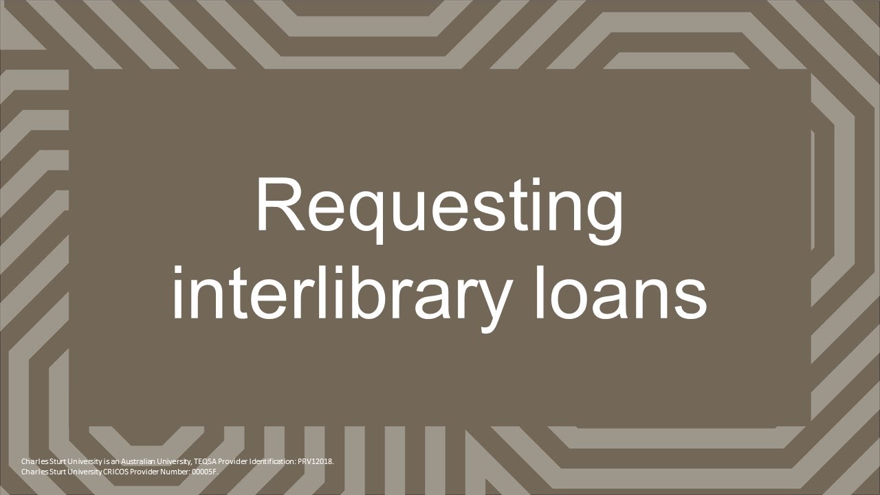 Requesting interlibrary loans