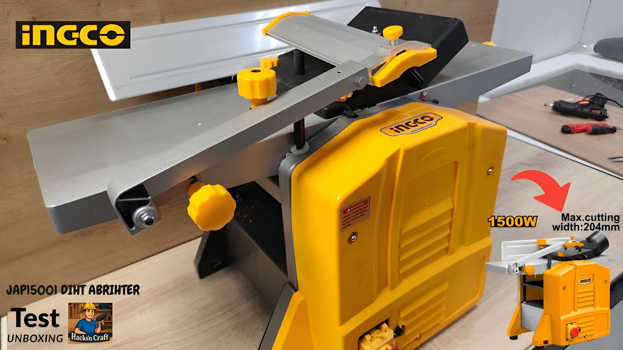 INGCO Planer Thicknesser, Abrihter JAP15001- Great for craftsmen!! (Test Unboxing)