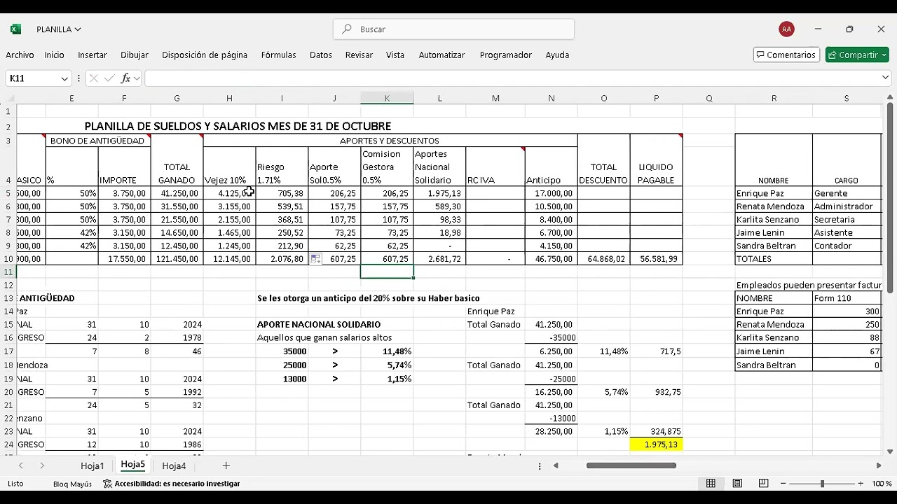 PLANILLA DE SUELDOS Y SALARIOS ACTUALIZADA