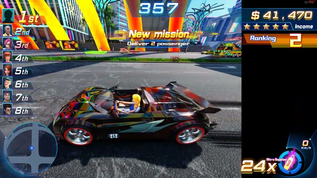 PC ARCADE -  UNIS CRAZY TAXI CLONE - CRAZY RIDE -  FULL ARCADE GAMEPLAY - LUXURY PORSCHE 911 CAR 4K