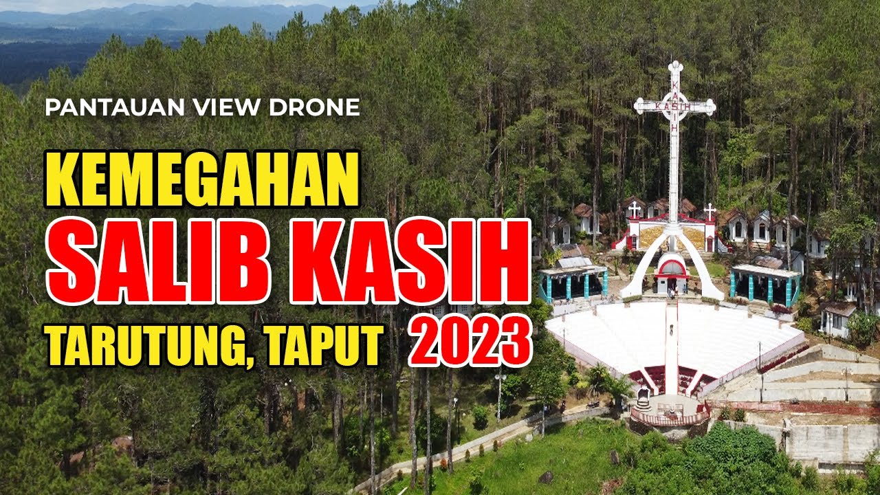VIEW DRONE KEMEGAHAN SALIB KASIH TARUTUNG | Pesona Wisata Rohani di Tapanuli Utara, Sumatera Utara