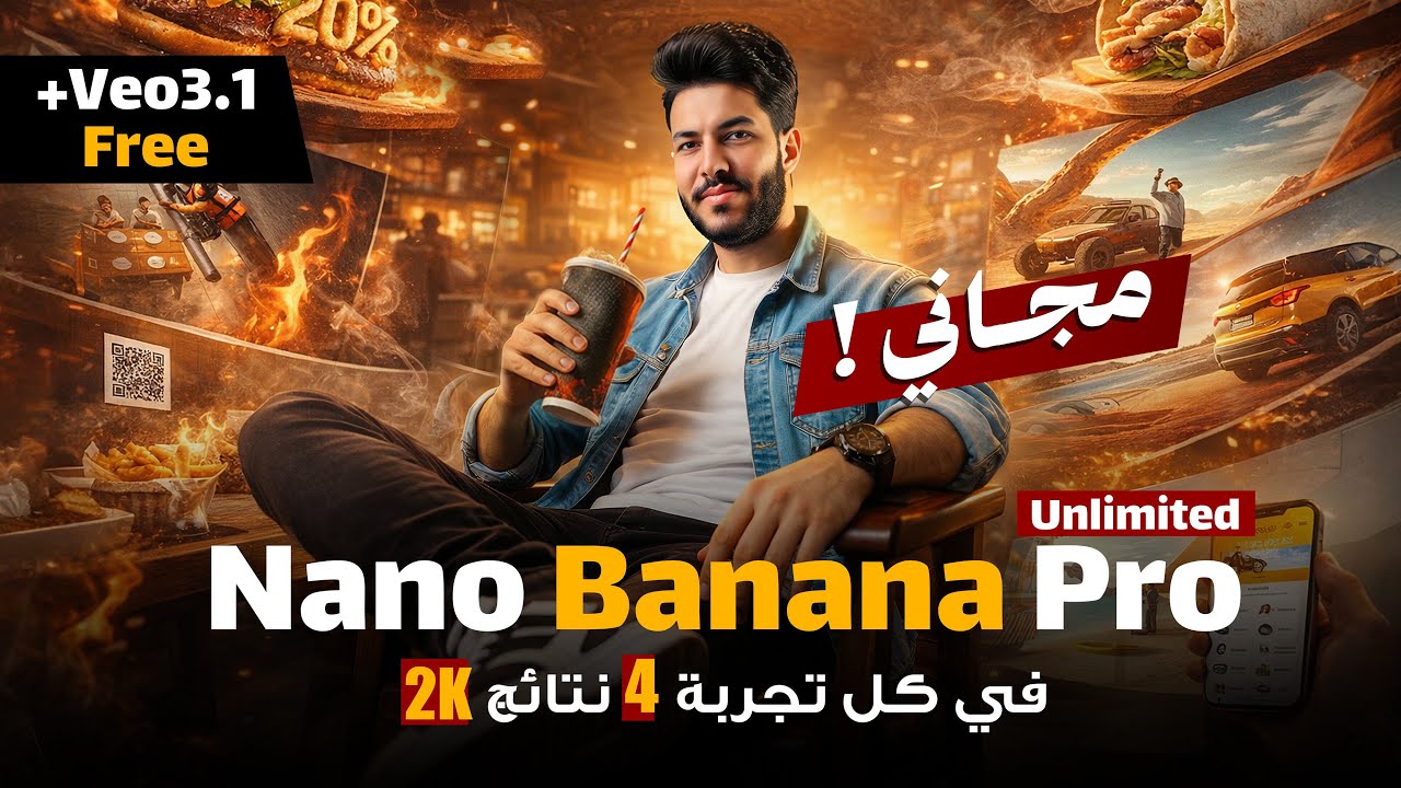 ليه تدفع اشتراكات ؟ لما الموقع ده جابلك الخلاصة وببلاش ! Nano Banana Pro & Veo3.1