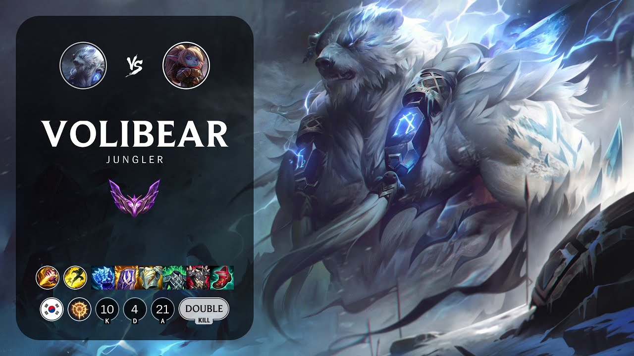 Volibear Jungle vs Poppy - KR Master Patch 13.24
