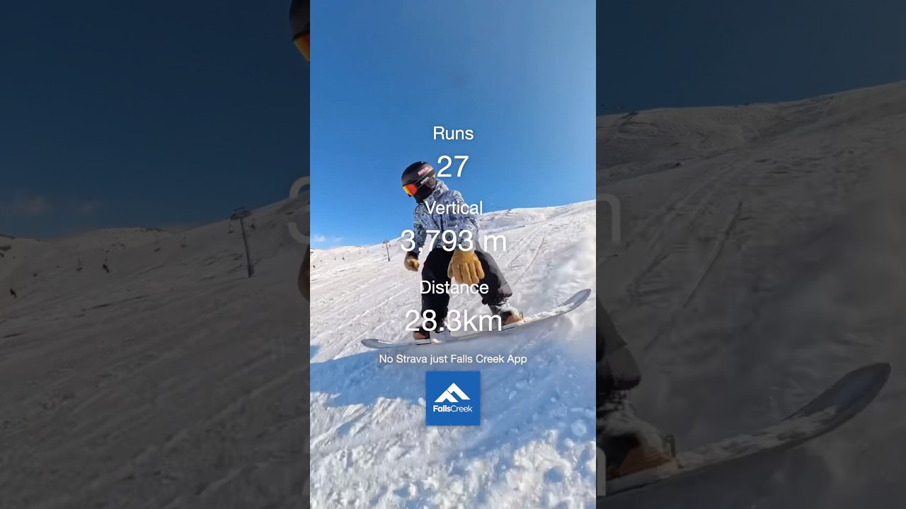 How do you track your Ski Trails on Falls Creek? Use the Falls Creek App