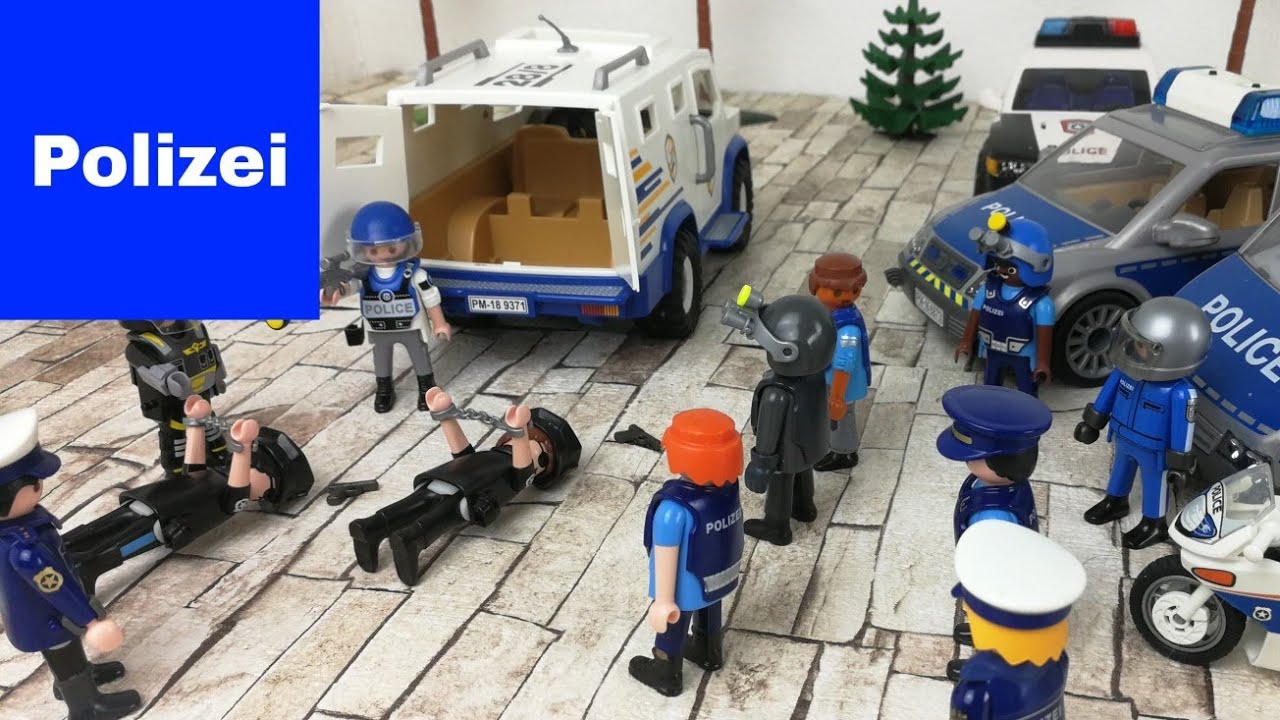 Playmobil Polizei Feuerwehr Krankenwagen - die falschen Polizisten Überfall auf den Geldtransporter