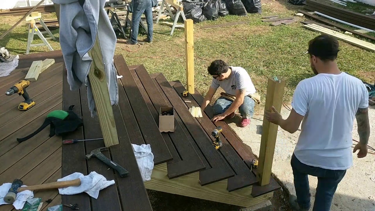 Trex Deck Stairs. Home improvement Vlog #12