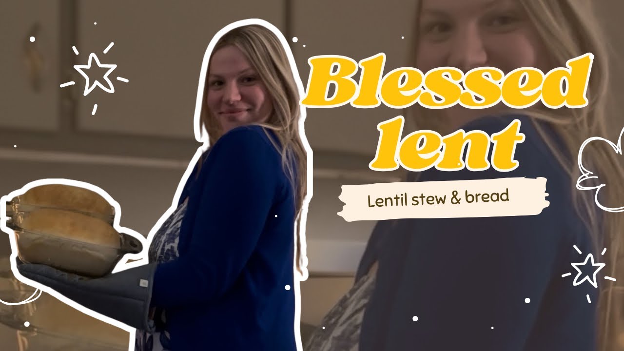 Blessed Lent recipe✨🕯️🤍 lentil stew and bread 🥖🍲#greatlent #orthodoxchristian #fastingrecipes 