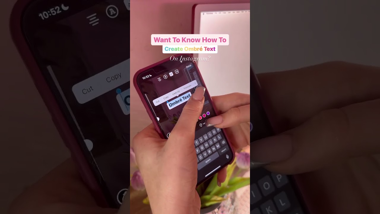 Instagram stories tip: how to create ombre text #instagramhacks #instagramgrowth