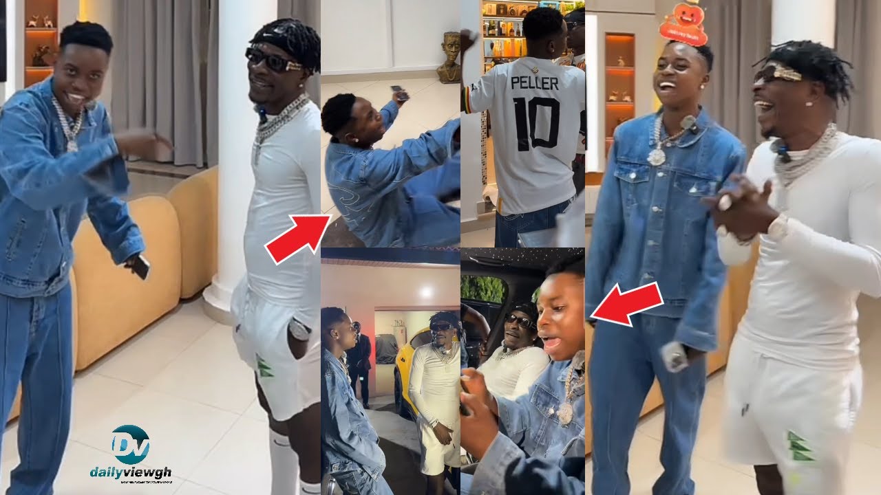 TikToker Peller Finally Meet Shatta Wale Face To Face As He Tours His Billion Trassaco Mansion
