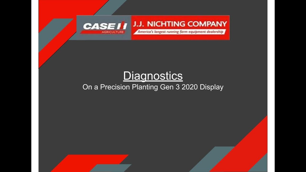 Diagnostics On a Precision Planting Gen 3 2020 Display