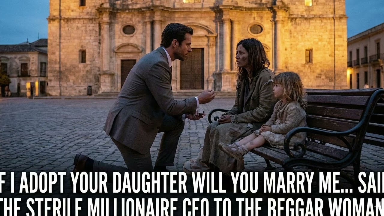 IF I ADOPT YOUR DAUGHTER WILL YOU MARRY ME… SAID THE STERILE MILLIONAIRE CEO TO THE BEGGAR WOMAN