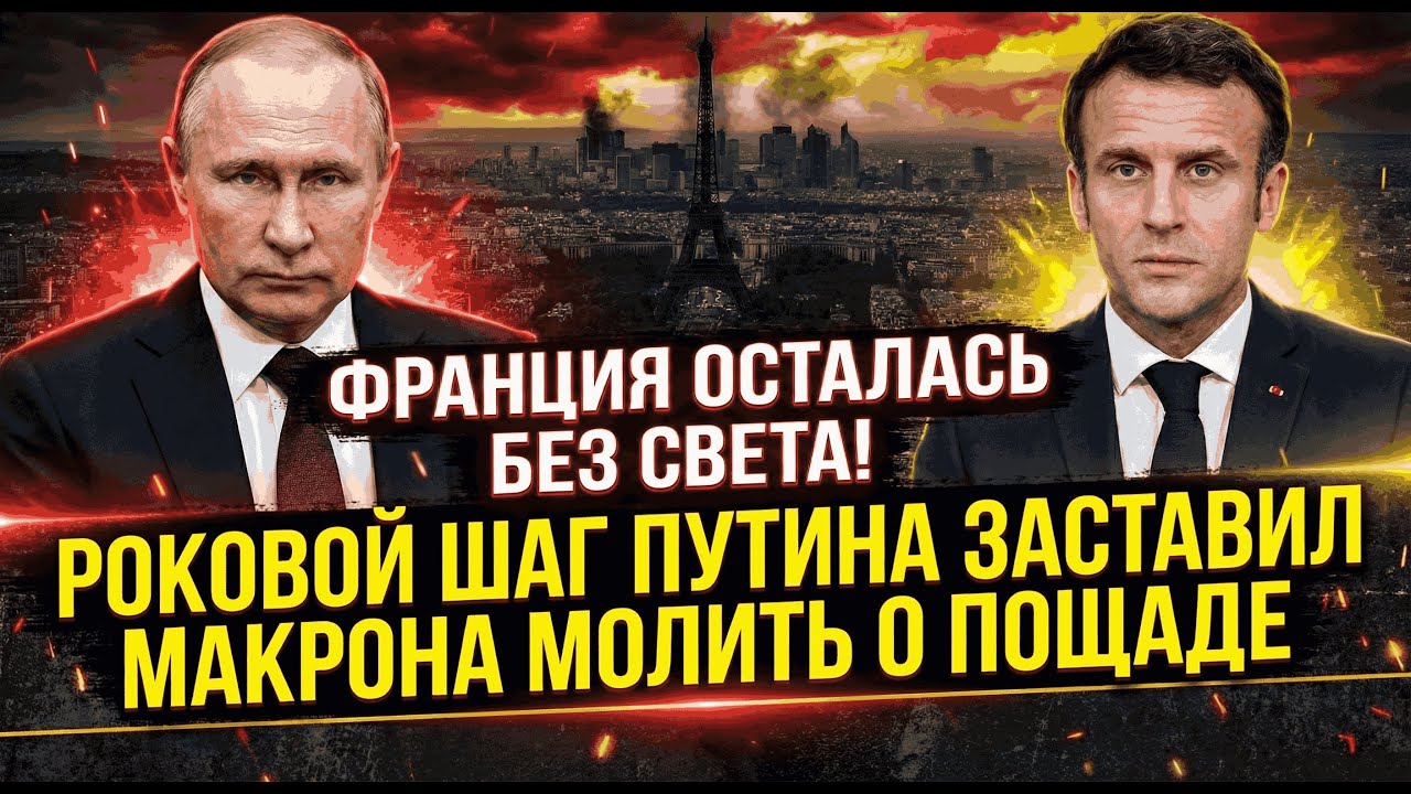 ФРАНЦИЯ ОСТАЛАСЬ БЕЗ СВЕТА! Роковой шаг Путина заставил Макрона молить о пощаде.
