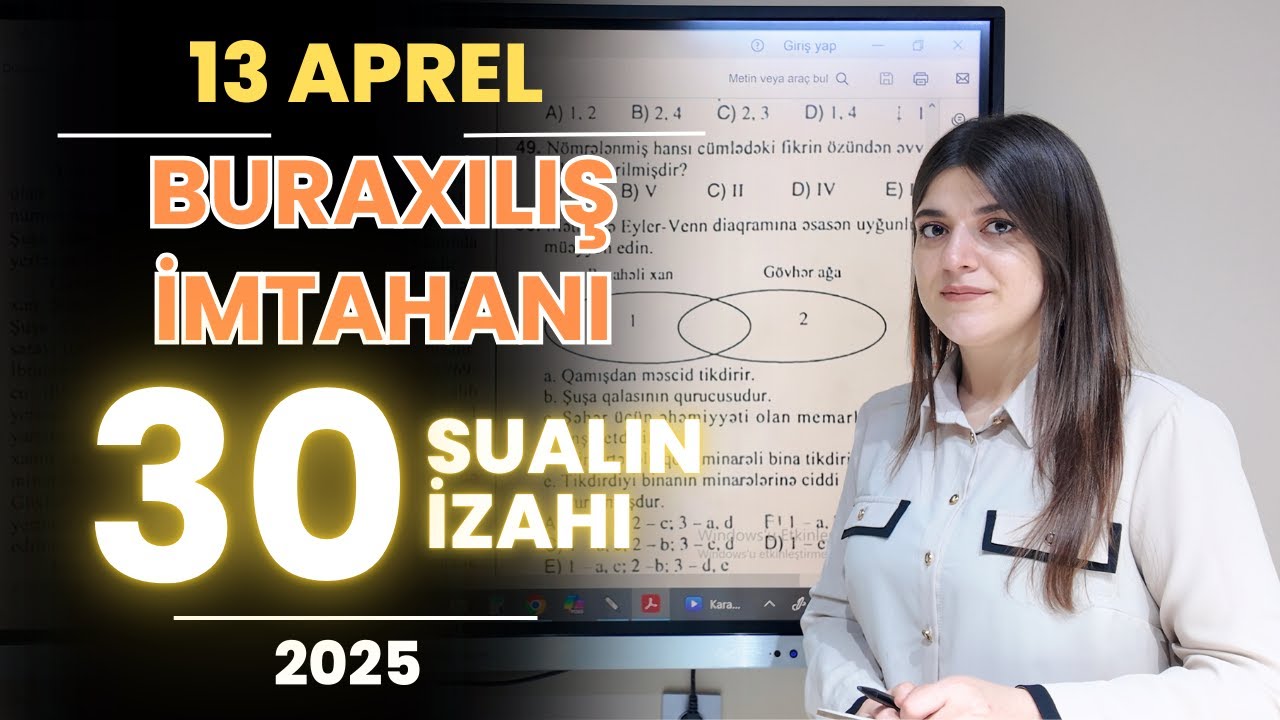 13 aprel 9-CU SİNİF Azərbaycan dili BURAXILIŞ SUALLARI (TAM)