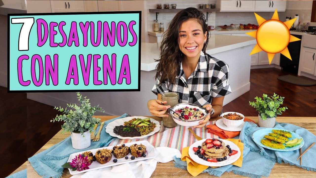 7 DESAYUNOS PARA LA SEMANA con Avena☀️ Vegano y Fácil!