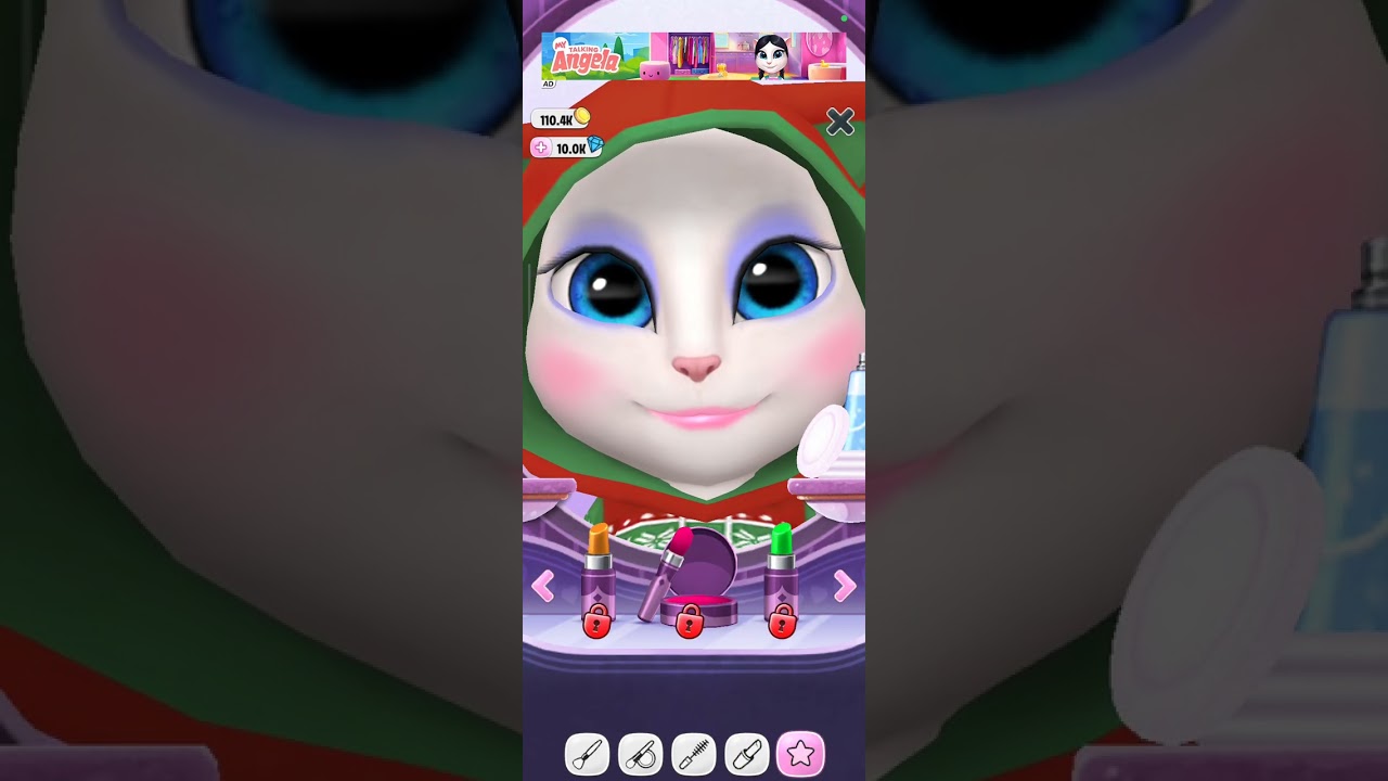 Day 9 with my talking angela💄
