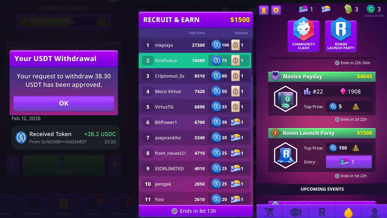 play to earn usdc for free