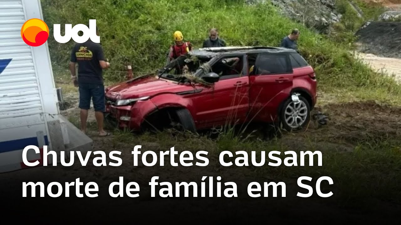 Casal e beb&ecirc; morrem ap&oacute;s carro ser arrastado por enxurrada em SC; Sul deve ter mais chuva