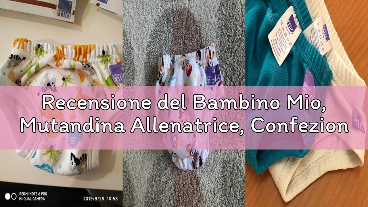 Recensione del Bambino Mio, Mutandina Allenatrice, Confezione da 5, Dino, 3+ Anni
