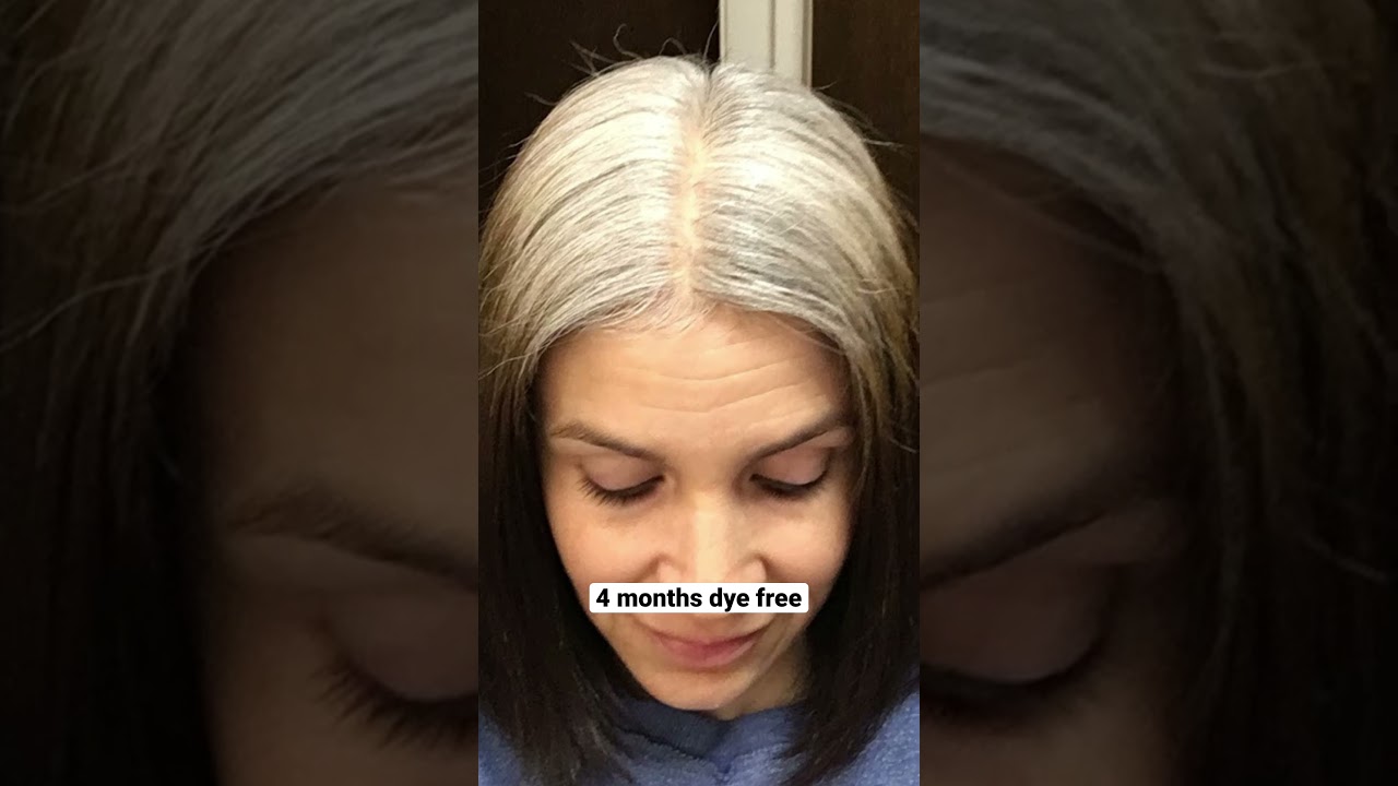 My Gray Hair Transition/ Gray Hair Growth #shorts #grayhairjourney