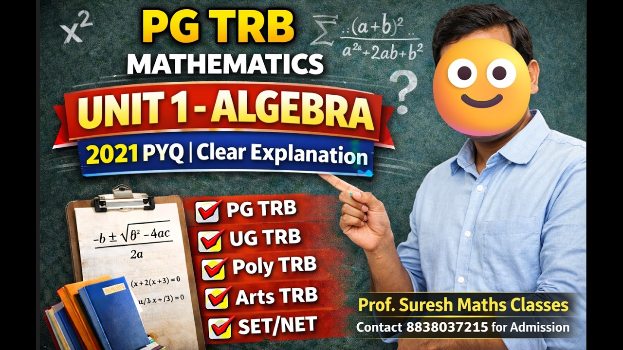 PG TRB Unit 1 Algebra 2021 PYQ