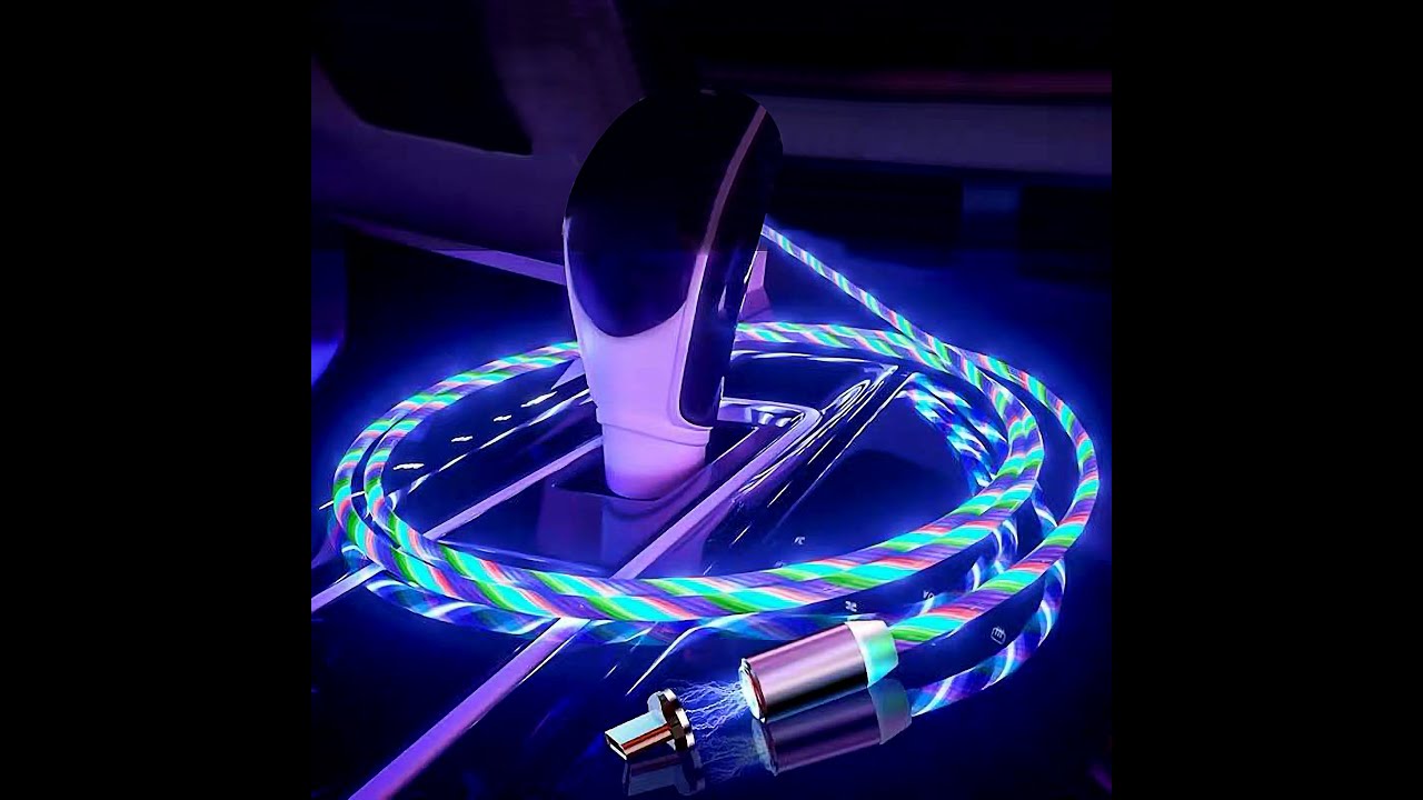 RGB Light Magnetic USB Cable  Charging & Data Transfer