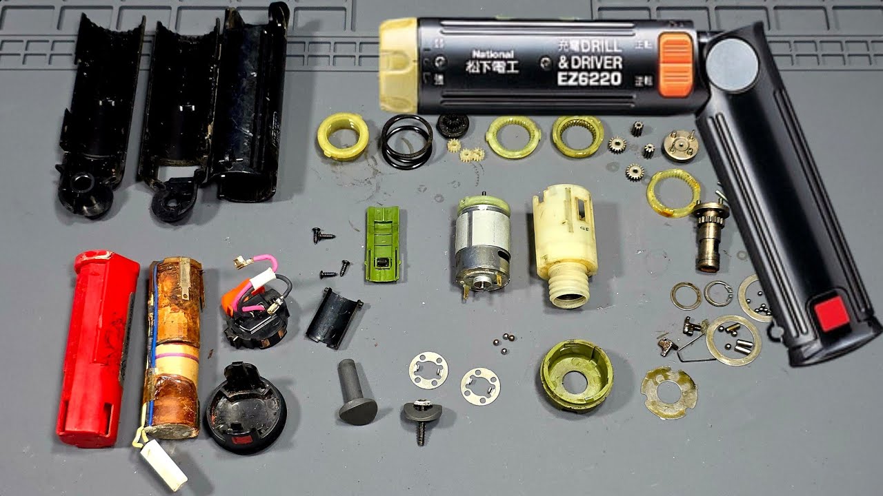 National EZ6220 - Vệ Sinh và Chế lại pin - vít gập nội địa nhật
