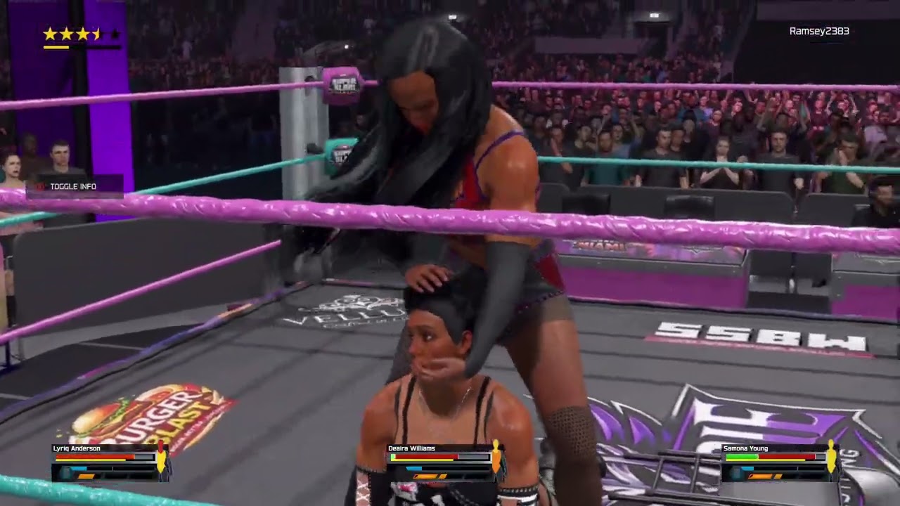 Лирик Андерсон против Деайры Уильямс против Самоны Янг - WWE 2K25